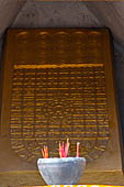 Luang Prabang, Laos - Wat Sene, footprint of the Buddha housed inside a pavilion. 